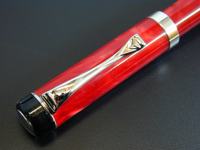 アクリル　万年筆 レッド